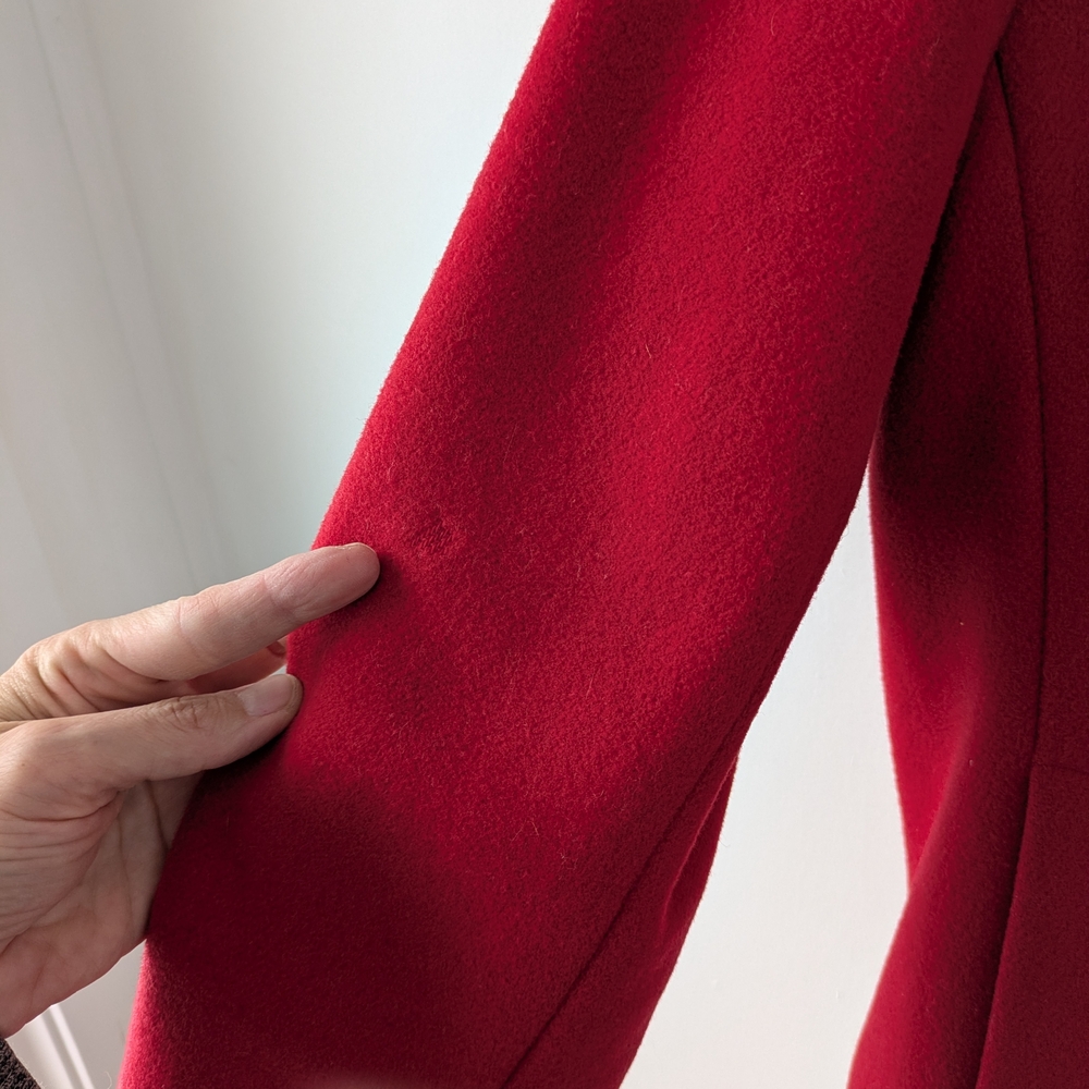 VTG Suttles & Seawinds 100% Wool Jacket Red Bronze Color Buttons Size Small - Picture 14 of 15